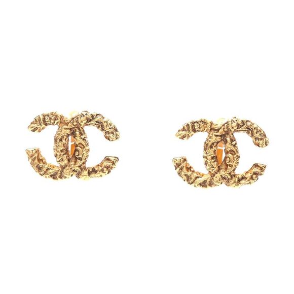 Chanel Coco Mark Earrings Gold - Picture 1 of 4